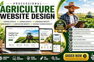 build agriculture website farming website farmer website gardening website