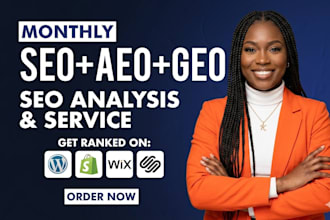 do complete monthly website onpage SEO GEO aeo local and technical optimization