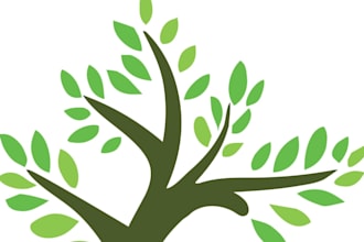 do modern minimalist business tree logo design