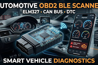 develop automotive obd2 ble scanner using elm327 can pid and dtc