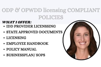 prepare odp and opwdd compliant policies for idd provider licensing