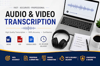 transcribe audio and video into accurate text