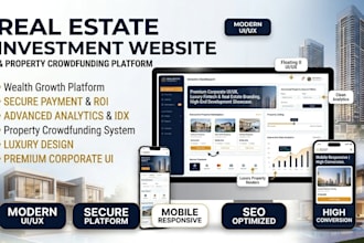 build real estate investment website, property crowdfunding platform marketplace