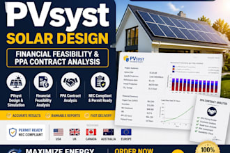 professional solar pvsyst design and financial feasibility analysis