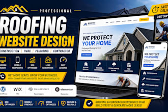 design roofing website construction website hvac plumbing contractor website