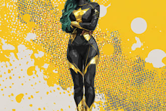 create an amazing superhero pop art