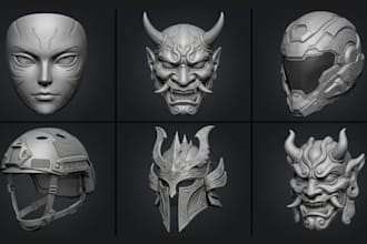 sculpt custom 3d mask 3d helmet cosplay anime mask helmet stl for 3d printing