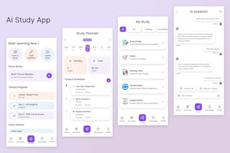 design ai study app UI UX for mobile apps