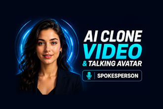 generate your custom ai clone video and talking avatar spokesperson
