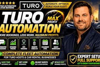 setup turo automation, dynamic pricing, guest messaging, gps tracking and fleet