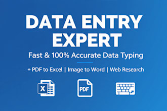 do fast and accurate data entry and data typing
