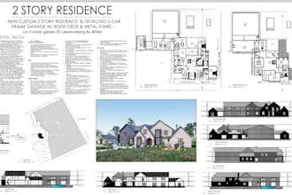 create full set of architectural and construction permit drawings