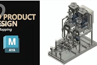 do industrial 3d cad design, 3d cad model, 3d product design and rendering