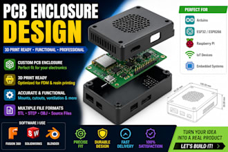 design custom pcb enclosure, pcb casing and 3d printable electronics casing