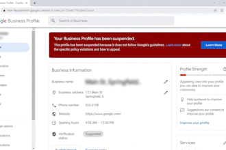unban suspended gmb profile and gbp optimization