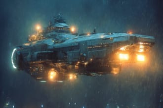 create spaceship concept art for you
