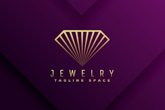 create an elegant feminine jewelry shop logo