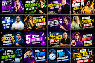 create custom youtube thumbnail design
