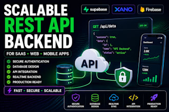 develop scalable rest API backend for saas web and mobile apps