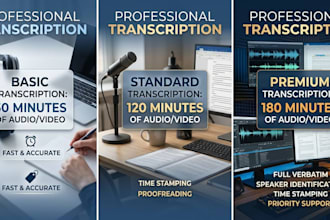 professionally transcribe your audio video to text