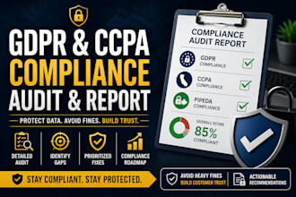 perform gdpr and ccpa compliance audit and provide a detailed compliance report
