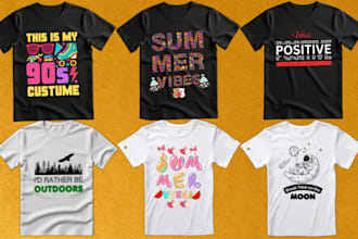 create graphic t shart and custom text design