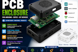 design 3d printable pcb enclosure for esp32 arduino and iot projects