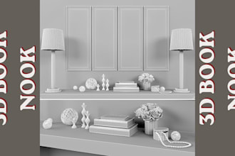 build a realisitic miniature 3d book nook diorama book shelf insert laser cut