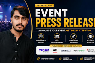 write professional event press release for business and brand