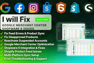 setup fix shopware 5 and 6 google merchant center feed errors product sync issue