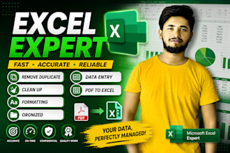 clean, format, merge, split, excel data
