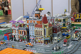 design custom lego moc, 3d lego models, digital city builds, manual insrtuction