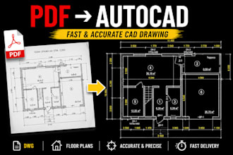convert PDF,  into autocad and archicad drawings