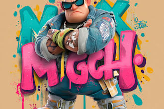create high quality graffiti art and spray paint design
