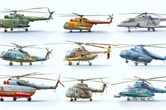 draw aircraft, airplane, helicopter into a vector style