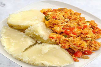 make delicious nigerian yam and egg meal, homemade flavor