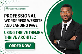 create thrive wordpress website, landing page with thrive theme thrive architect