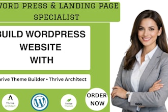 thrive wordpress website, landing pagewith thrivetheme builder, thrive architect