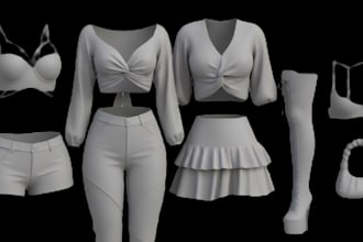 create 3d second life clothing clo 3d marvelous designer fivem y2k cloth design