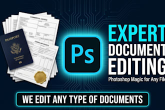 edit documents in photoshop, text editing