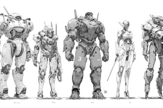 make high quality robot, mecha concepts