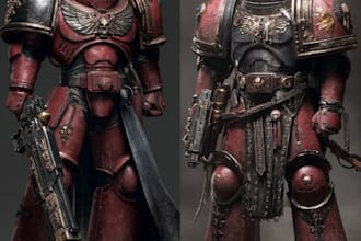 warhammer 40k character or fantasy character illustration