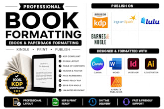 book formatting ebook formatting kindle formatting paperback