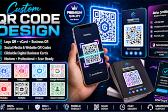 design custom qr code for business, website and social media