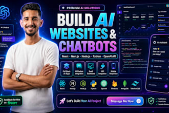 develop an ai website, ai chatbot, and ai web application using python and react