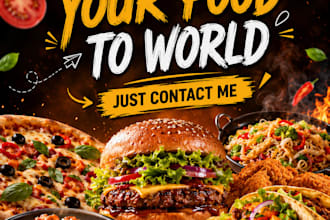 design professional food posts and ads