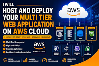 host and deploy your multi tier web application on AWS cloud for startups