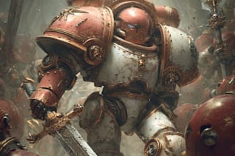 draw a fantasy or warhammer 40k character