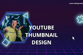create youtube thumbnail and social media design