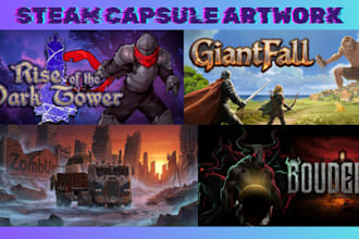 create steam capsule art steam cover art  steam game artwork for game marketing
